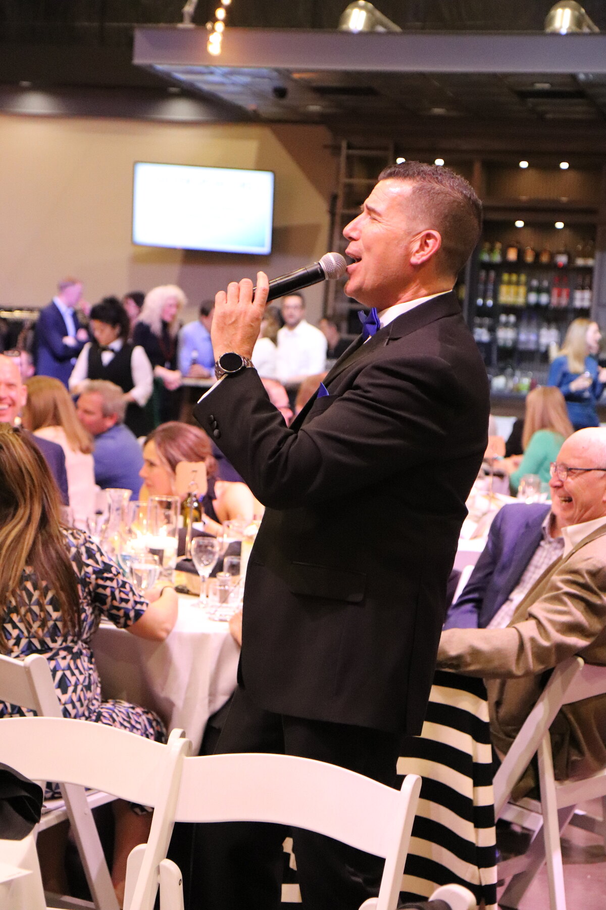 High-energy auctioneering.